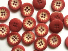 corozo buttons - lasered flower design