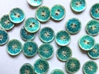 Flower shell buttons