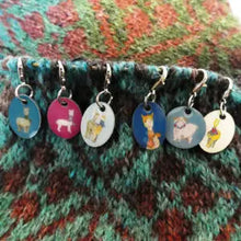 Stitch markers by Emma Ball.