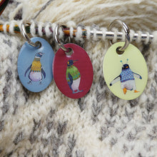 Stitch markers by Emma Ball.