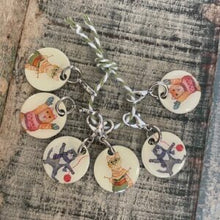 Stitch markers by Emma Ball.