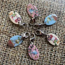 Stitch markers by Emma Ball.