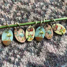 Stitch markers by Emma Ball.