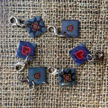 Stitch markers by Emma Ball.