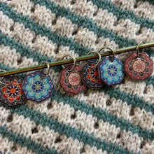 Stitch markers by Emma Ball.
