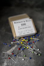 Glass headed pins by Merchant and Mills