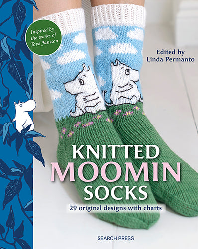 Knitted Moomin socks edited by Linda Permanto