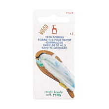 Wooden yarn bobbins by Pony