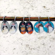 Stitch markers by Emma Ball.