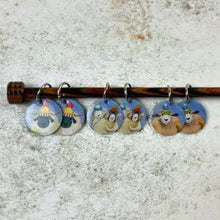 Stitch markers by Emma Ball.