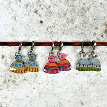 Stitch markers by Emma Ball.