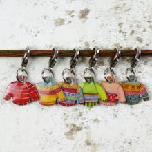 Stitch markers by Emma Ball.