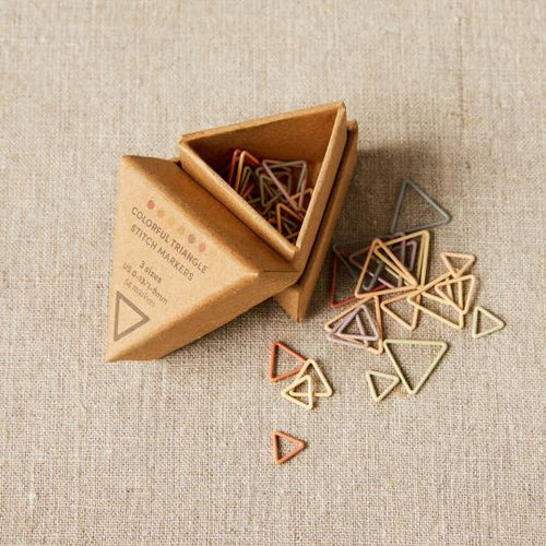 Triangle stitch markers by Cocoknits