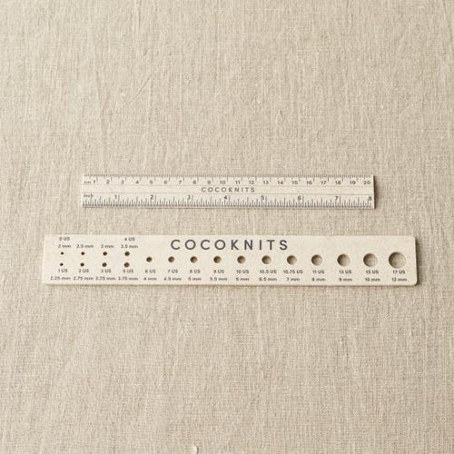 Ruler and needle gauge set by Cocoknits