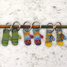 Stitch markers by Emma Ball.
