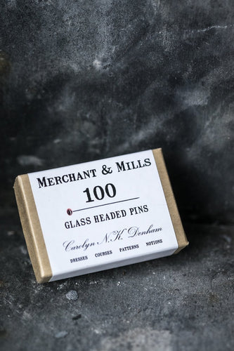 Glass headed pins by Merchant & Mills